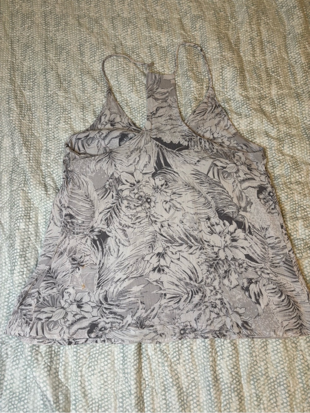 Style Rack Gray Floral Racerback Camisole - Picture 9 of 10